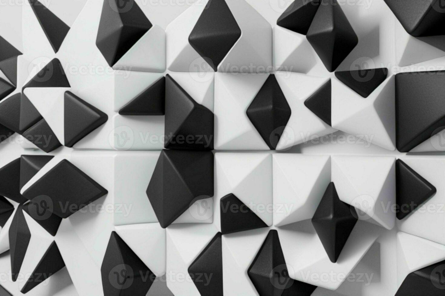 AI generated 3d rendering luxury white and black abstract background. Pro Photo