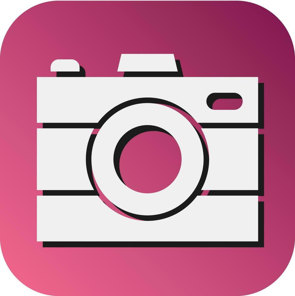 Camera Vector Glyph Gradient Background Icon For Personal And Commercial Use.