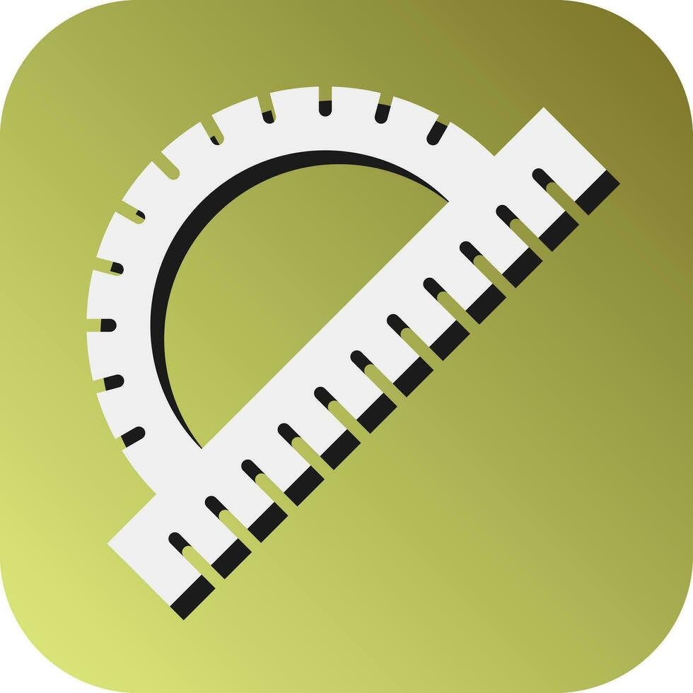 Protractor Vector Glyph Gradient Background Icon For Personal And Commercial Use.