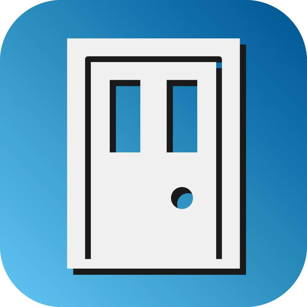 Door Vector Glyph Gradient Background Icon For Personal And Commercial Use.