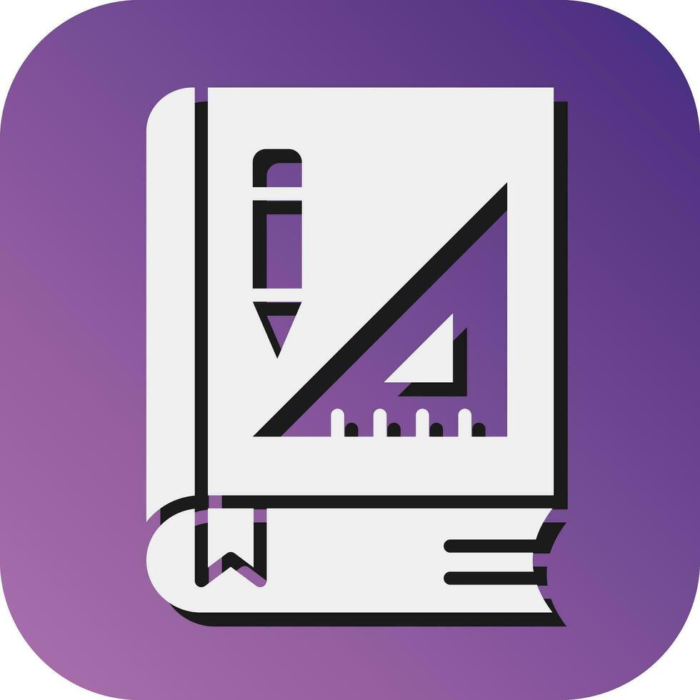 Book Vector Glyph Gradient Background Icon For Personal And Commercial Use.