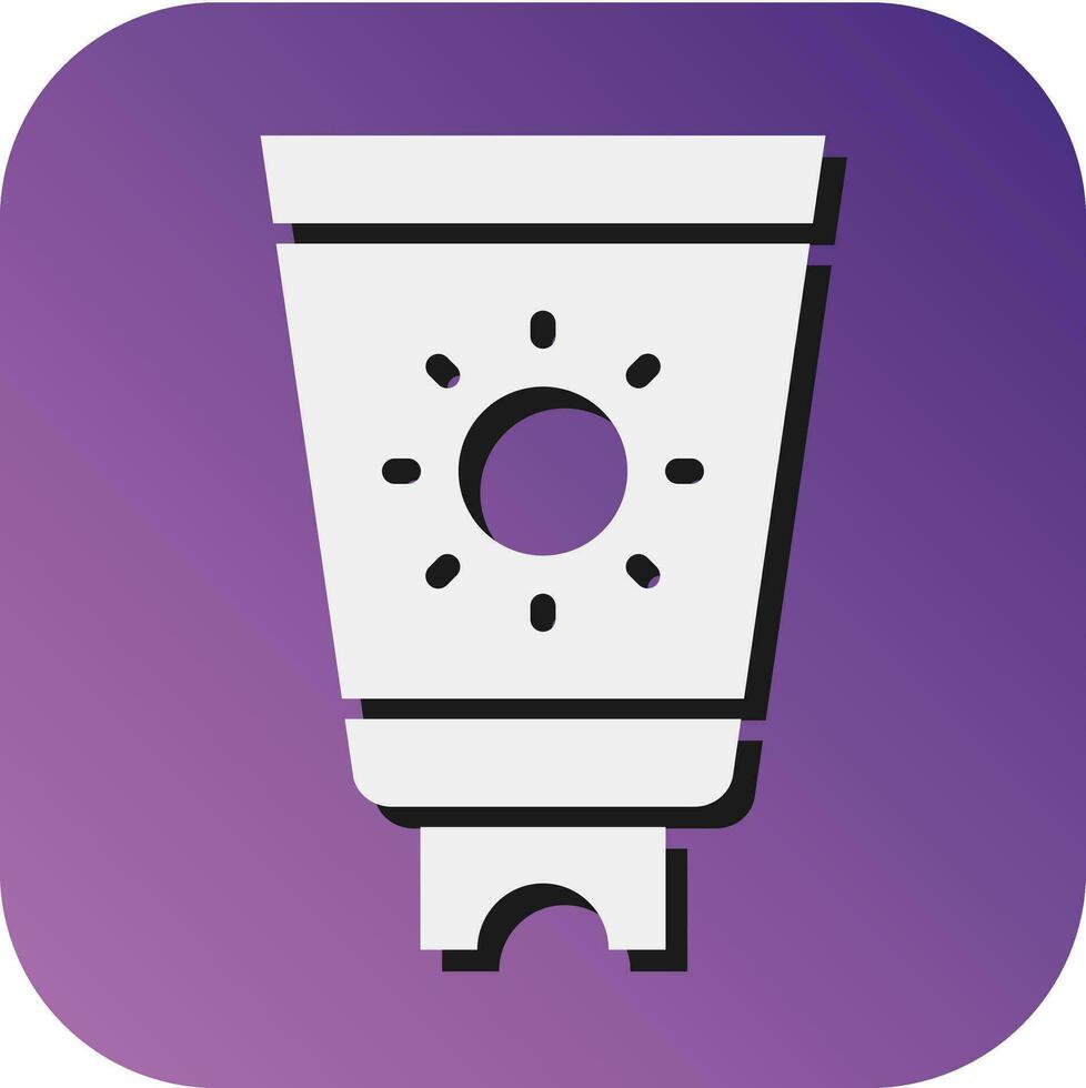 Sunscreen Vector Glyph Gradient Background Icon For Personal And Commercial Use.