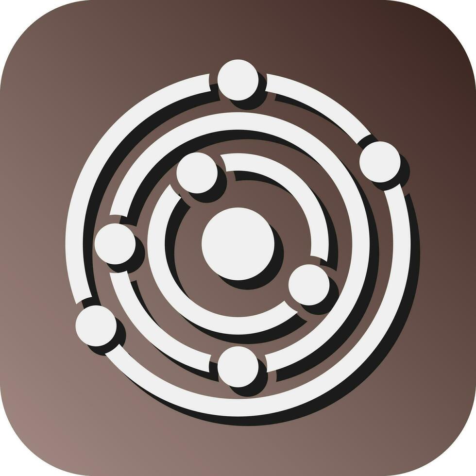 Solar System Vector Glyph Gradient Background Icon For Personal And Commercial Use.