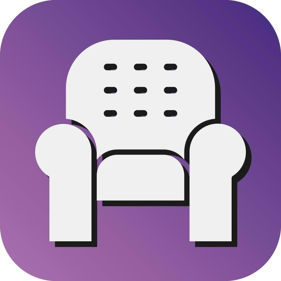 Lounge Vector Glyph Gradient Background Icon For Personal And Commercial Use.