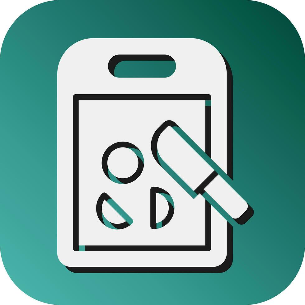 Chopping Board Vector Glyph Gradient Background Icon For Personal And Commercial Use.