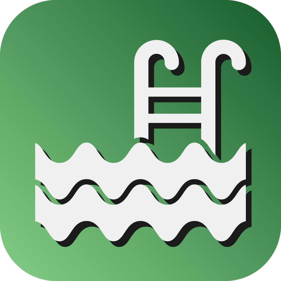 Swimming Pool Vector Glyph Gradient Background Icon For Personal And Commercial Use.