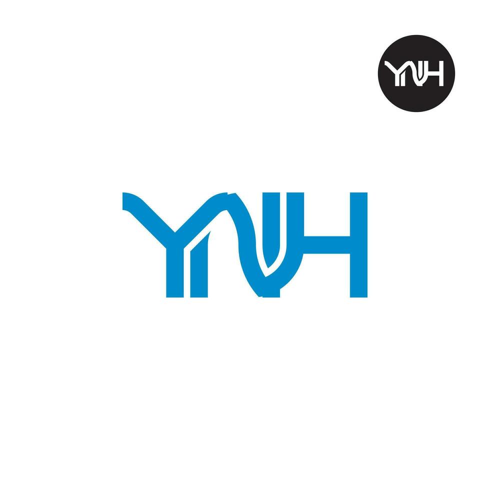 Letter YNH Monogram Logo Design vector