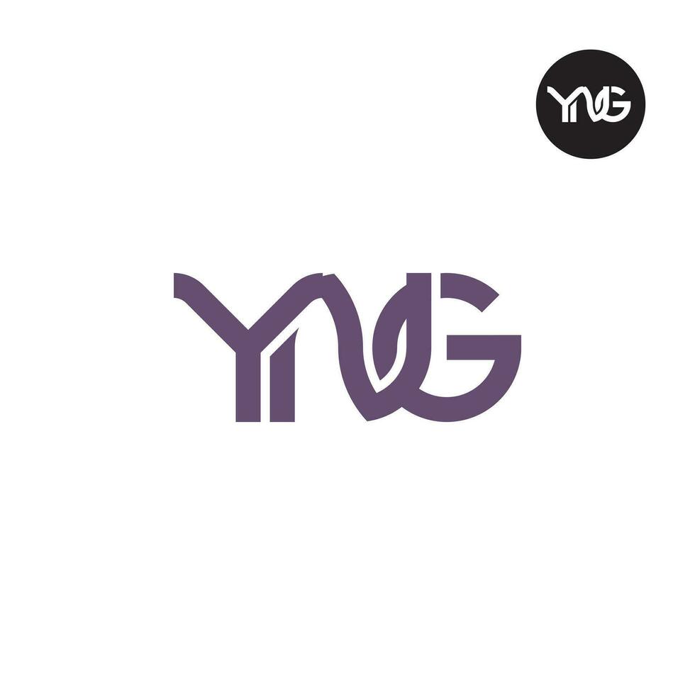 Letter YNG Monogram Logo Design vector