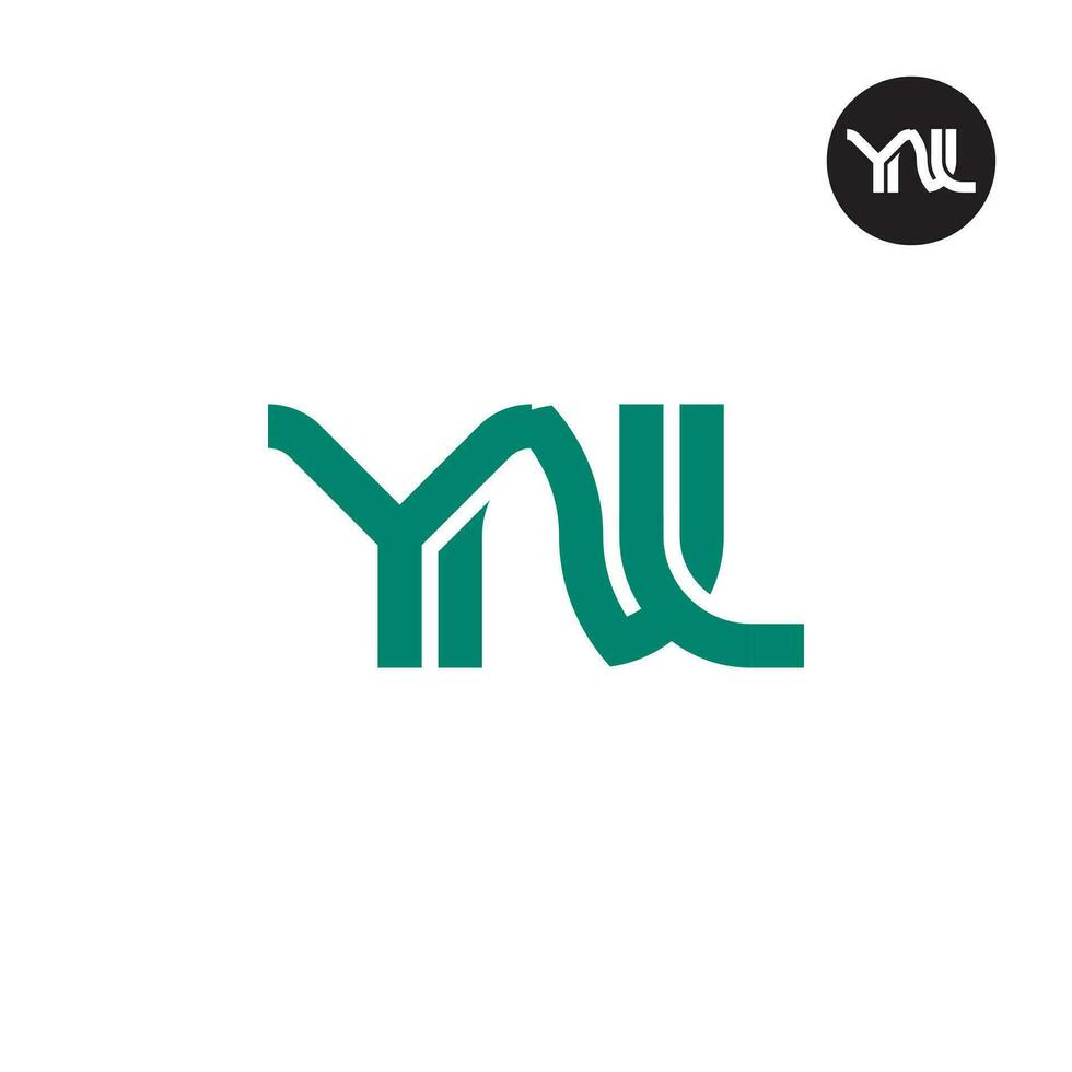 Letter YNL Monogram Logo Design vector