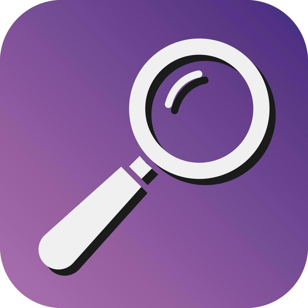 Magnifying Glass Vector Glyph Gradient Background Icon For Personal And Commercial Use.