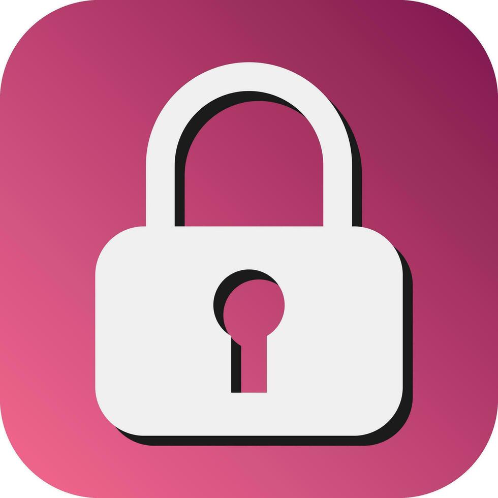 Lock Vector Glyph Gradient Background Icon For Personal And Commercial Use.