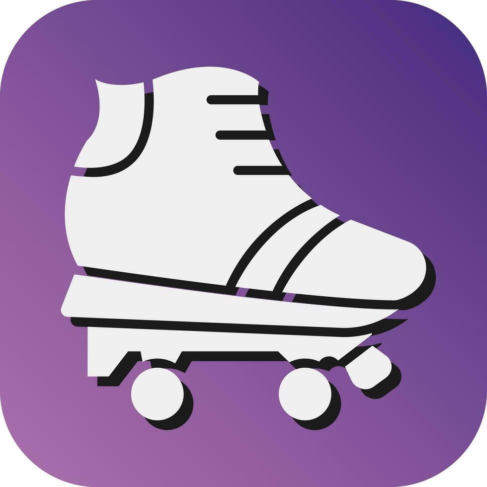 Roller Skate Vector Glyph Gradient Background Icon For Personal And Commercial Use.