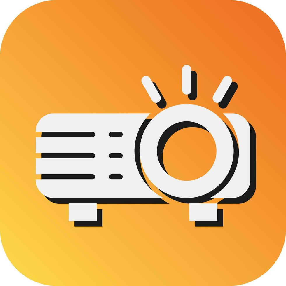 Projector Vector Glyph Gradient Background Icon For Personal And Commercial Use.