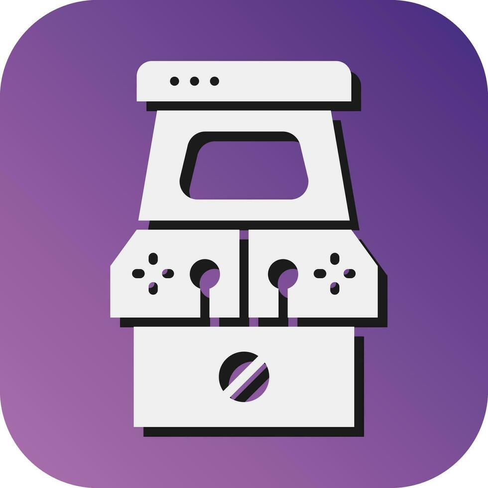 Arcade Game Vector Glyph Gradient Background Icon For Personal And Commercial Use.