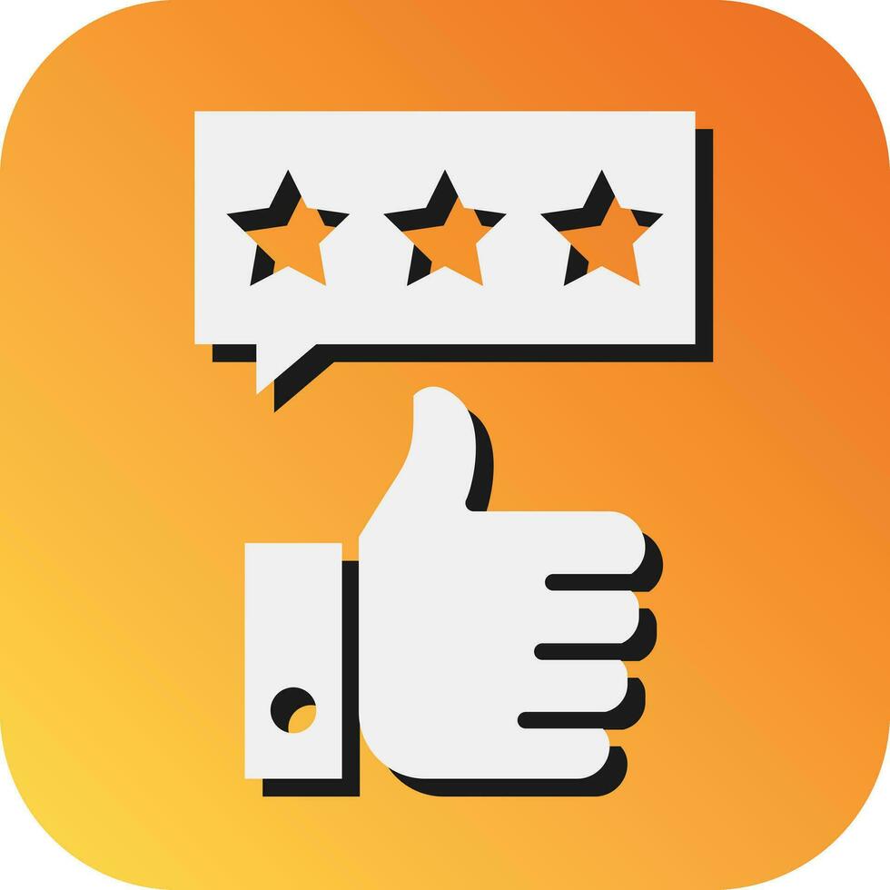Review Vector Glyph Gradient Background Icon For Personal And Commercial Use.