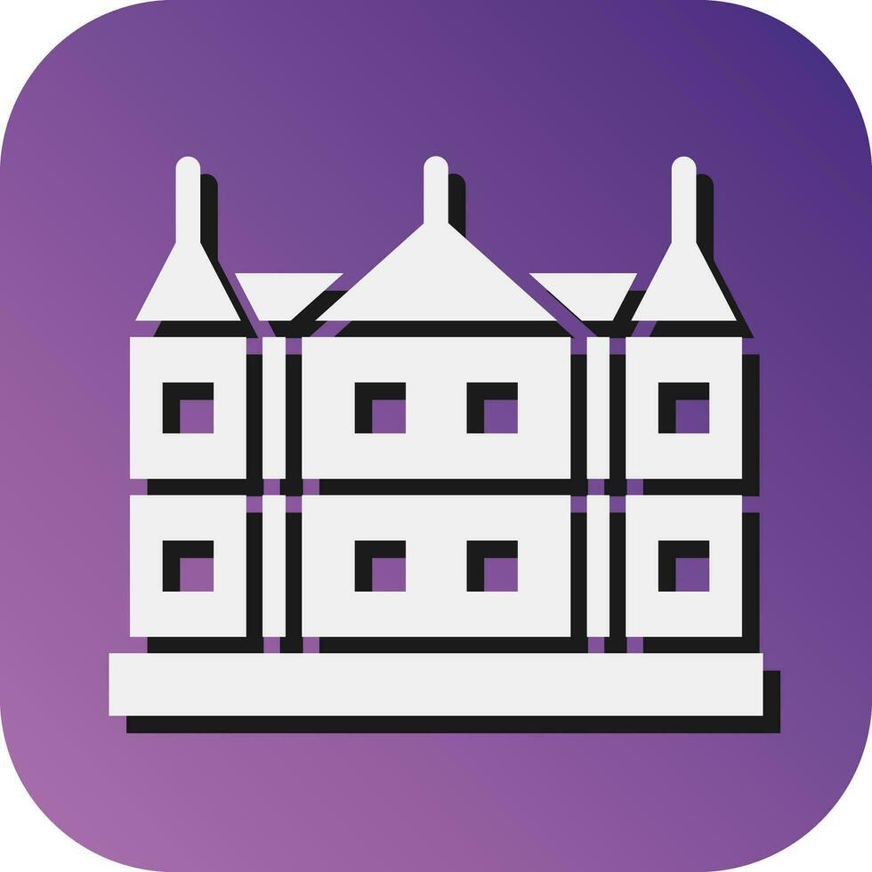 Motel Vector Glyph Gradient Background Icon For Personal And Commercial Use.