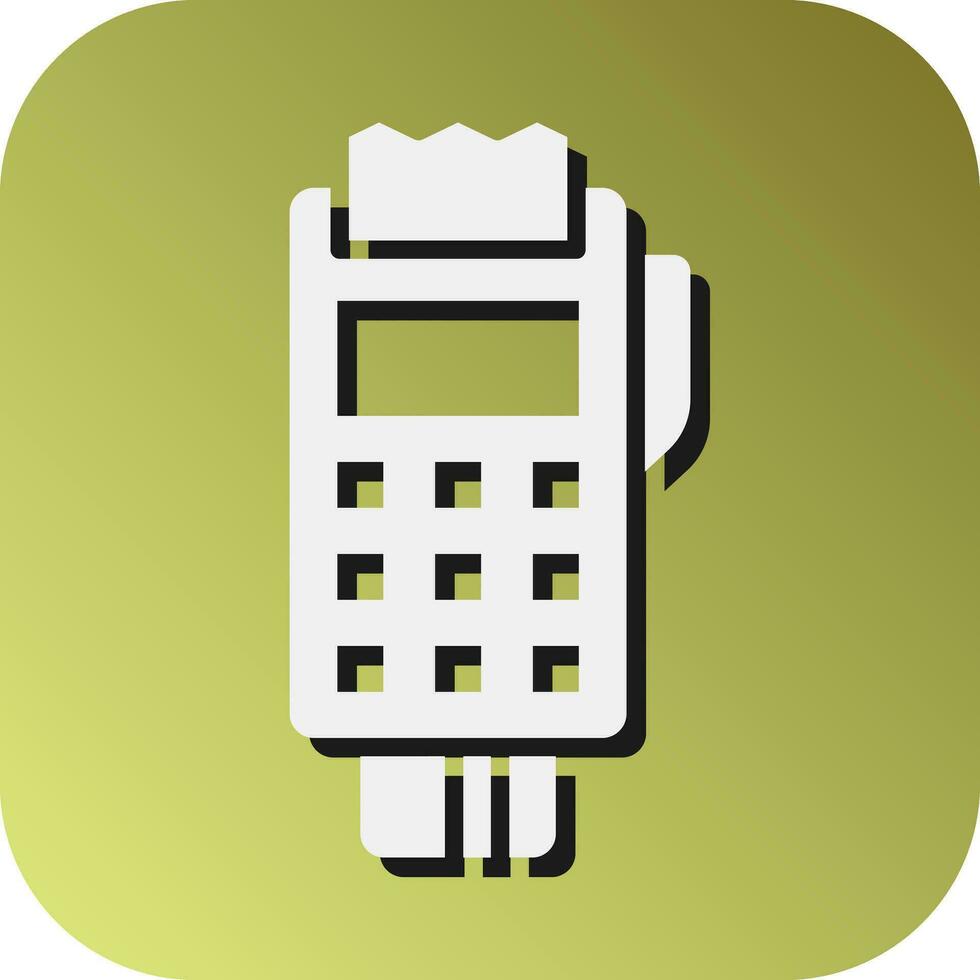 Pos Terminal Vector Glyph Gradient Background Icon For Personal And Commercial Use.