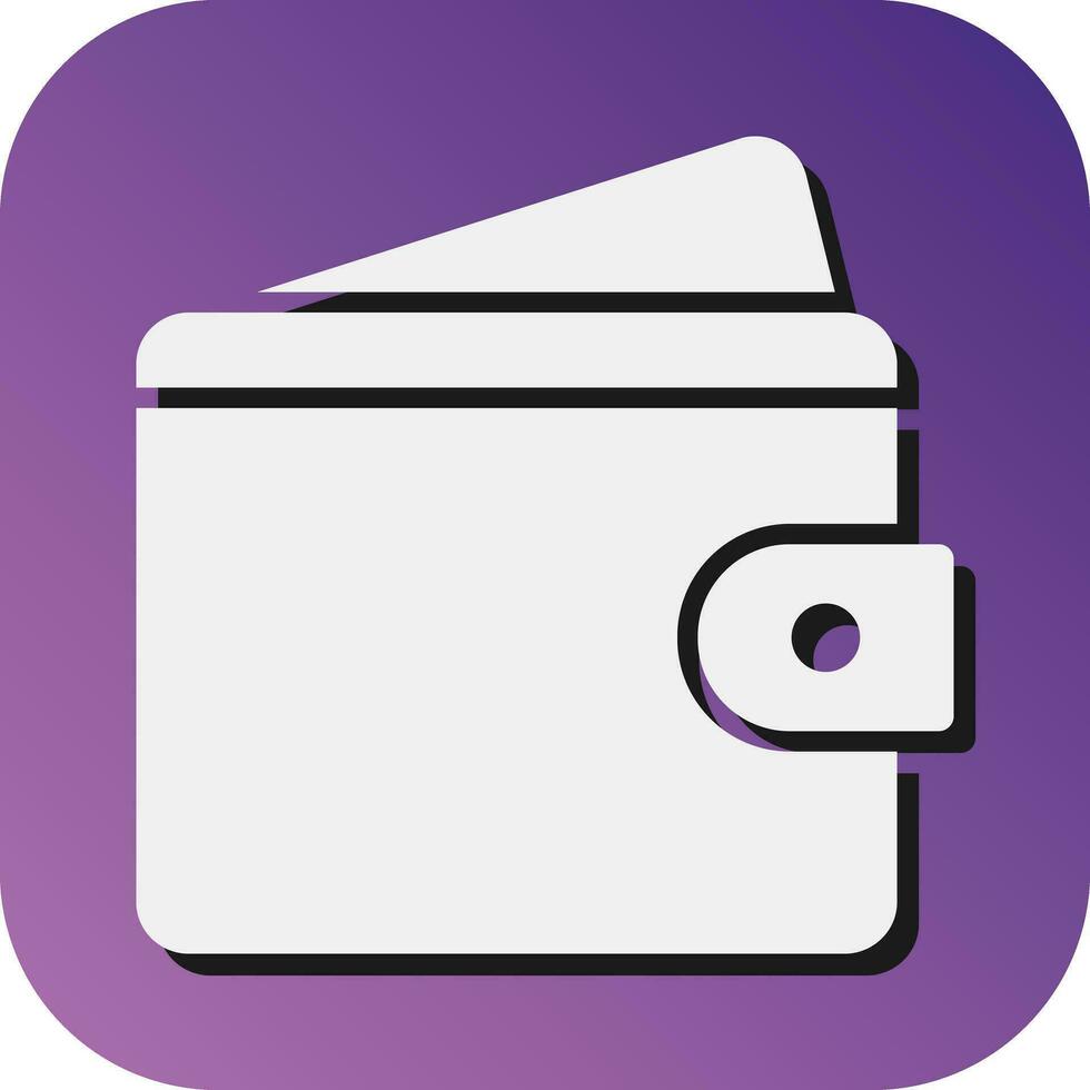 Wallet Vector Glyph Gradient Background Icon For Personal And Commercial Use.