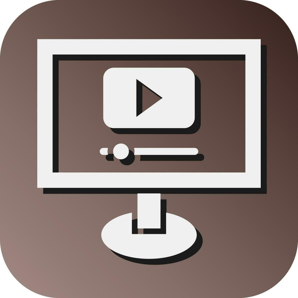 Video Streaming Vector Glyph Gradient Background Icon For Personal And Commercial Use.