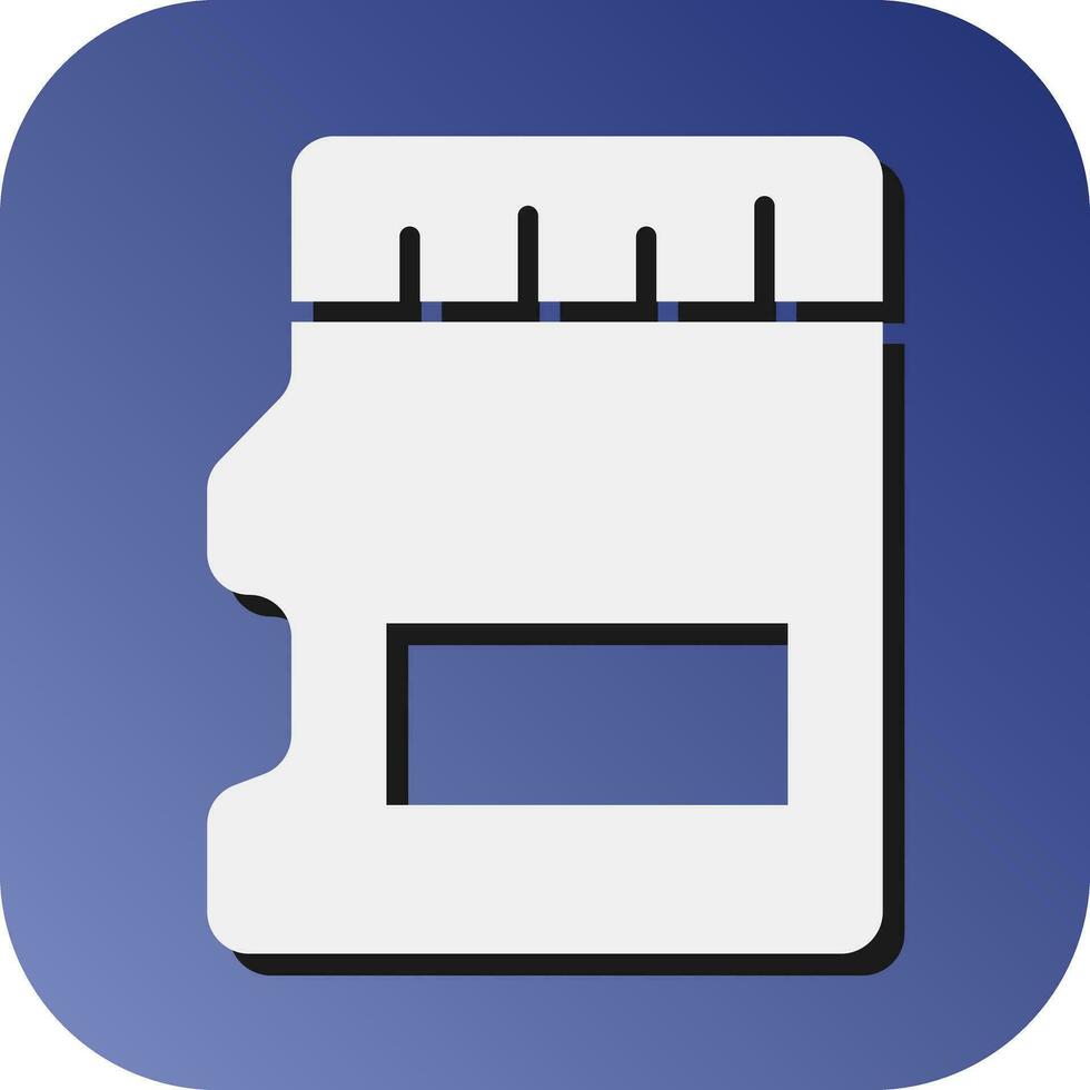 SD Card Vector Glyph Gradient Background Icon For Personal And Commercial Use.