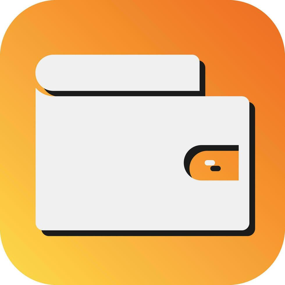 Wallet Vector Glyph Gradient Background Icon For Personal And Commercial Use.