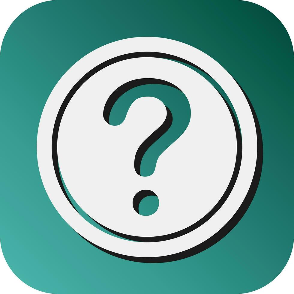 Help Vector Glyph Gradient Background Icon For Personal And Commercial Use.