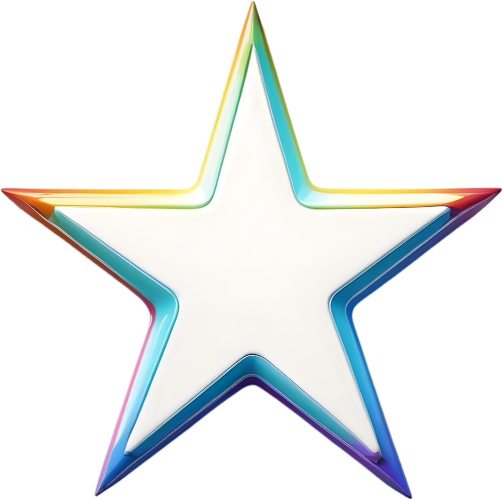 AI generated simple star icon png