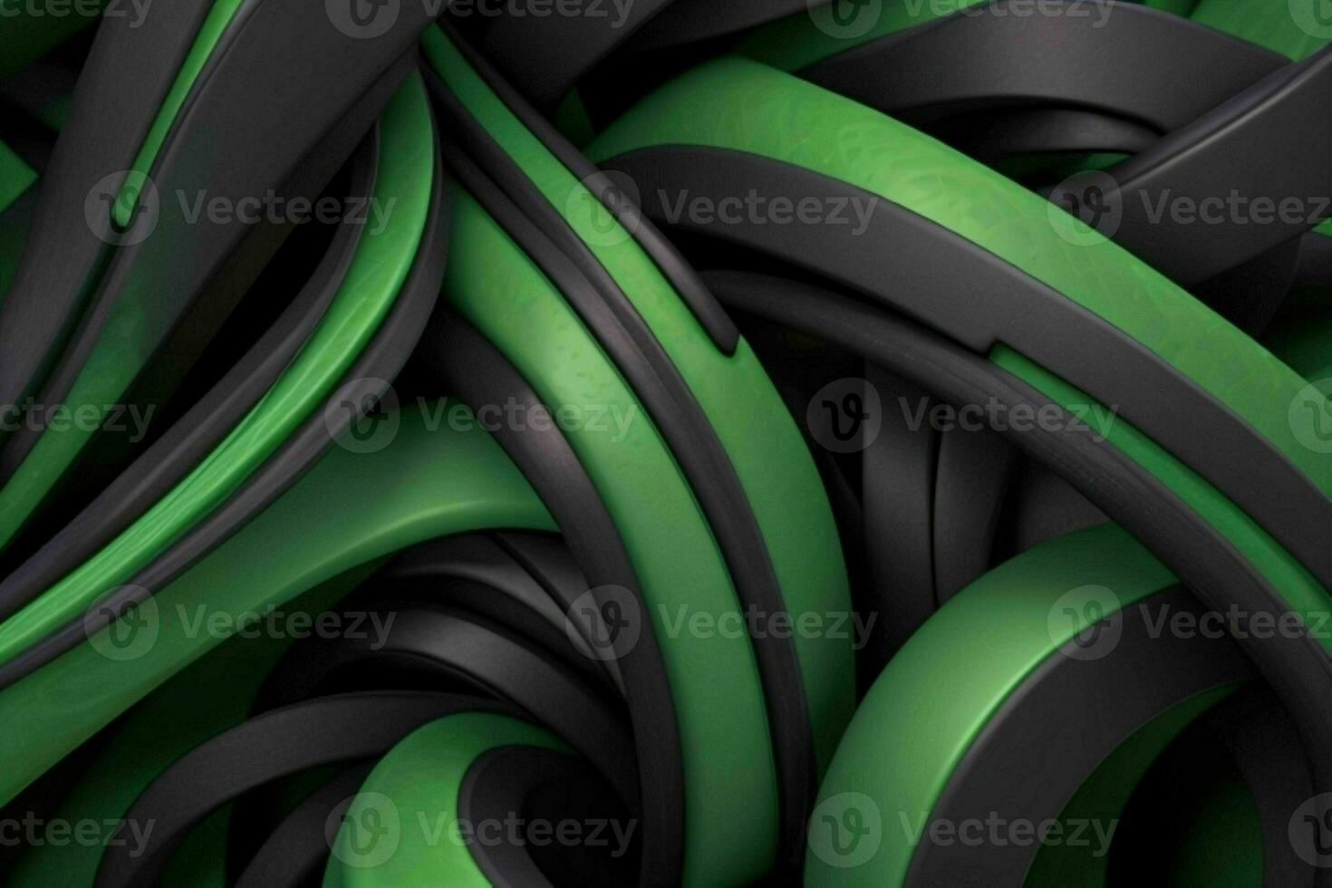 AI generated 3d rendering luxury green and black abstract background. Pro Photo