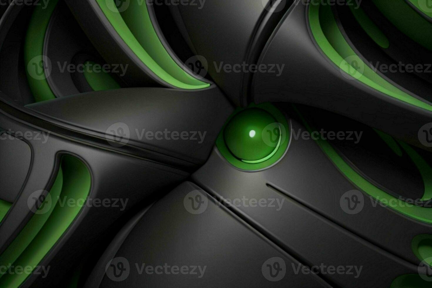AI generated 3d rendering luxury green and black abstract background. Pro Photo