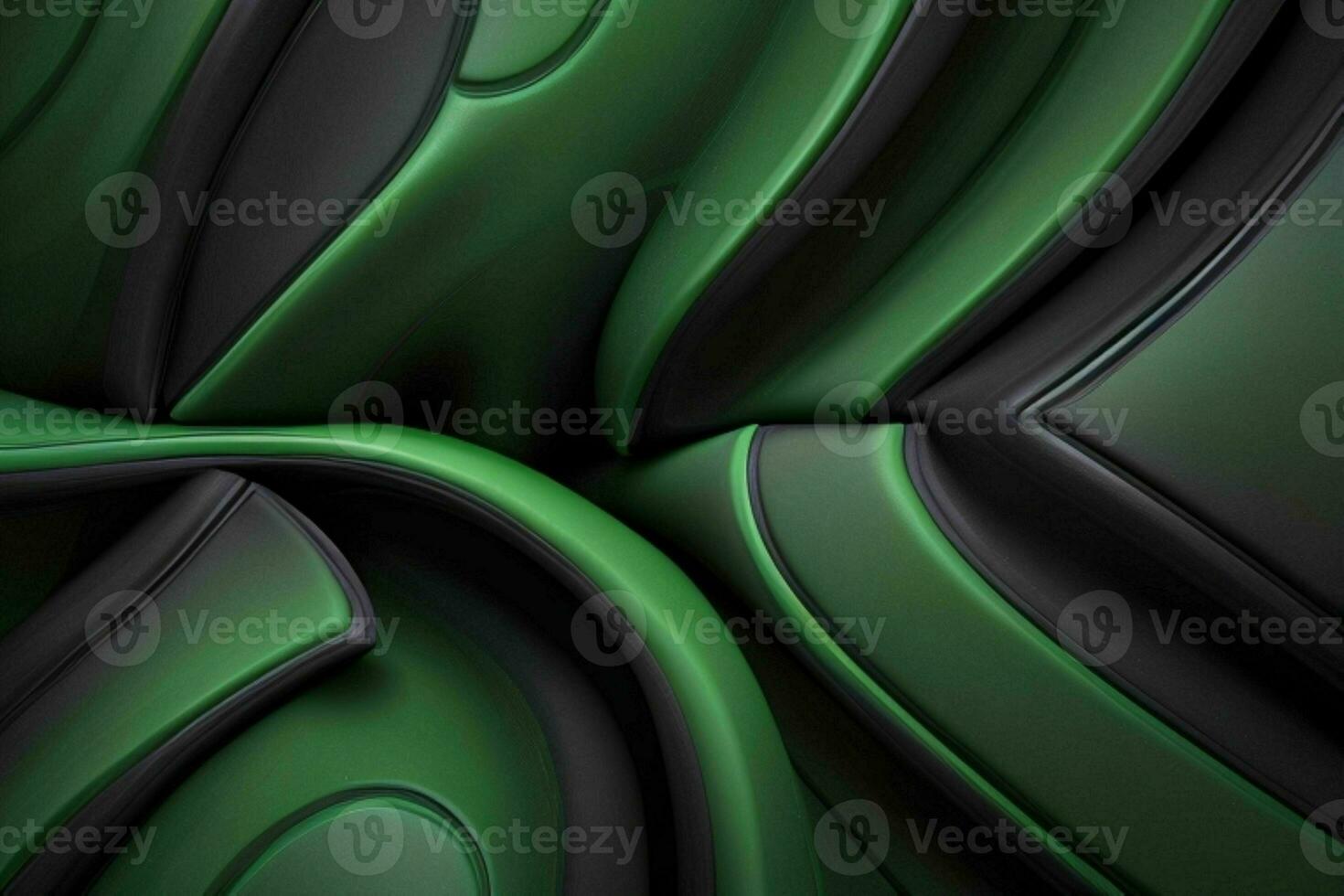 AI generated 3d rendering luxury green and black abstract background. Pro Photo