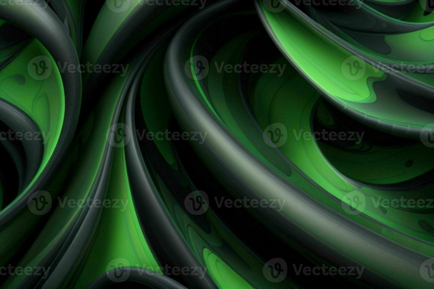 AI generated 3d rendering luxury green and black abstract background. Pro Photo