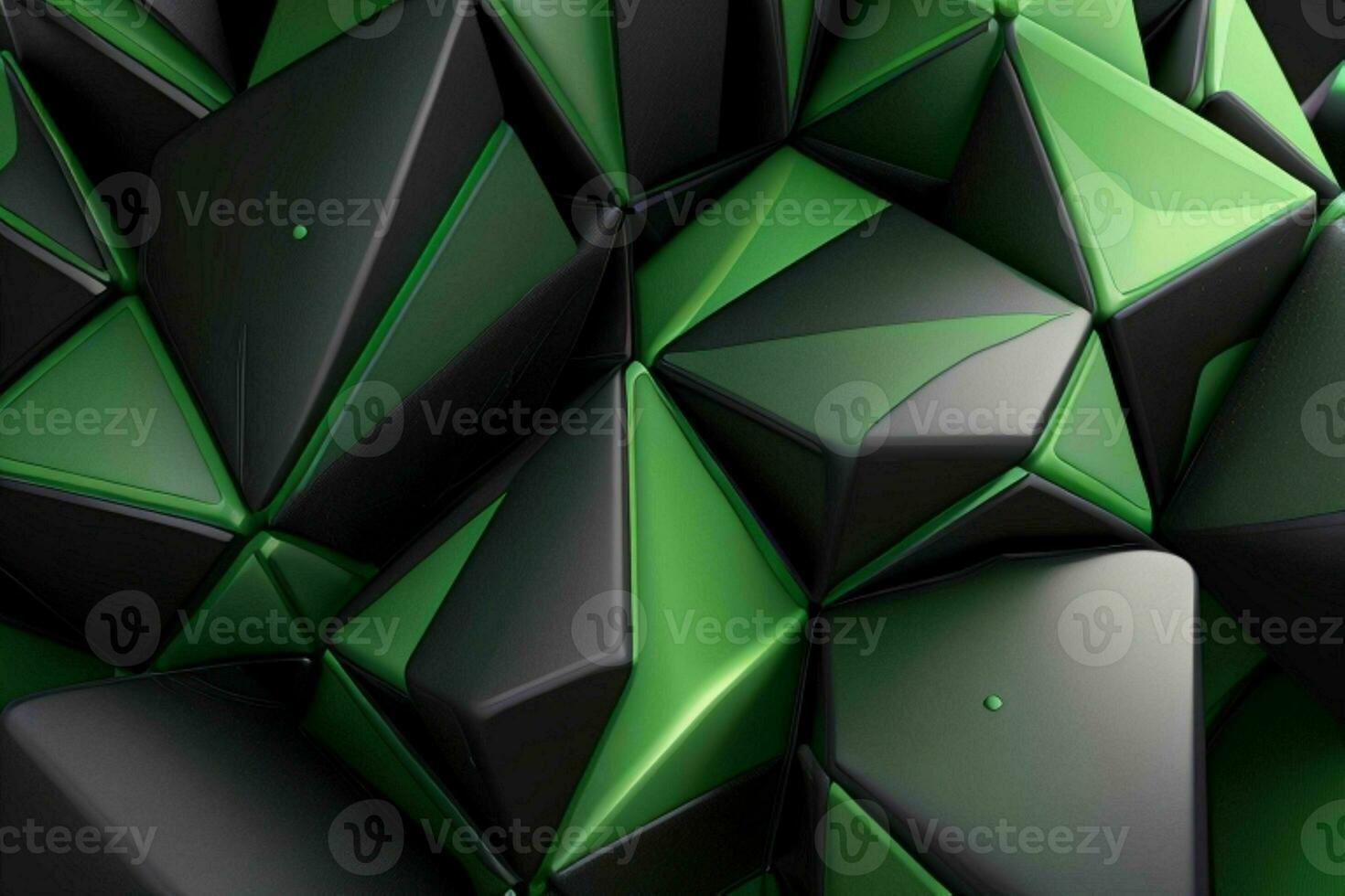 AI generated 3d rendering luxury green and black abstract background. Pro Photo