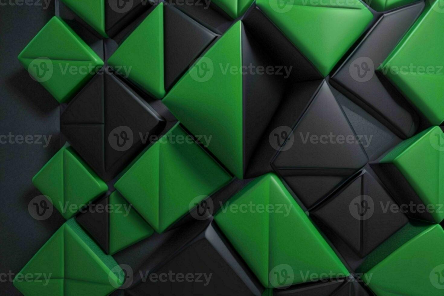 AI generated 3d rendering luxury green and black abstract background. Pro Photo