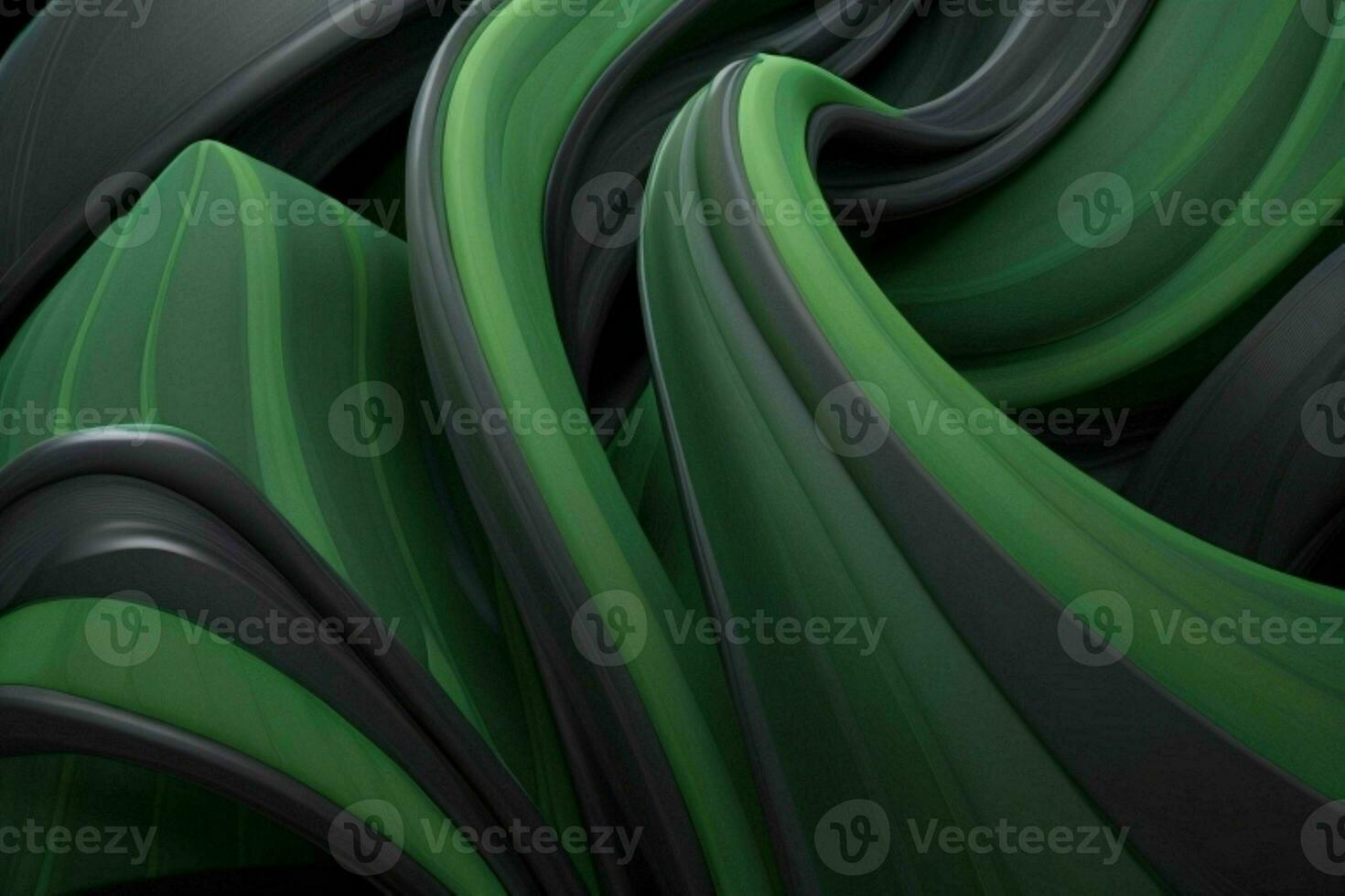 AI generated 3d rendering luxury green and black abstract background. Pro Photo