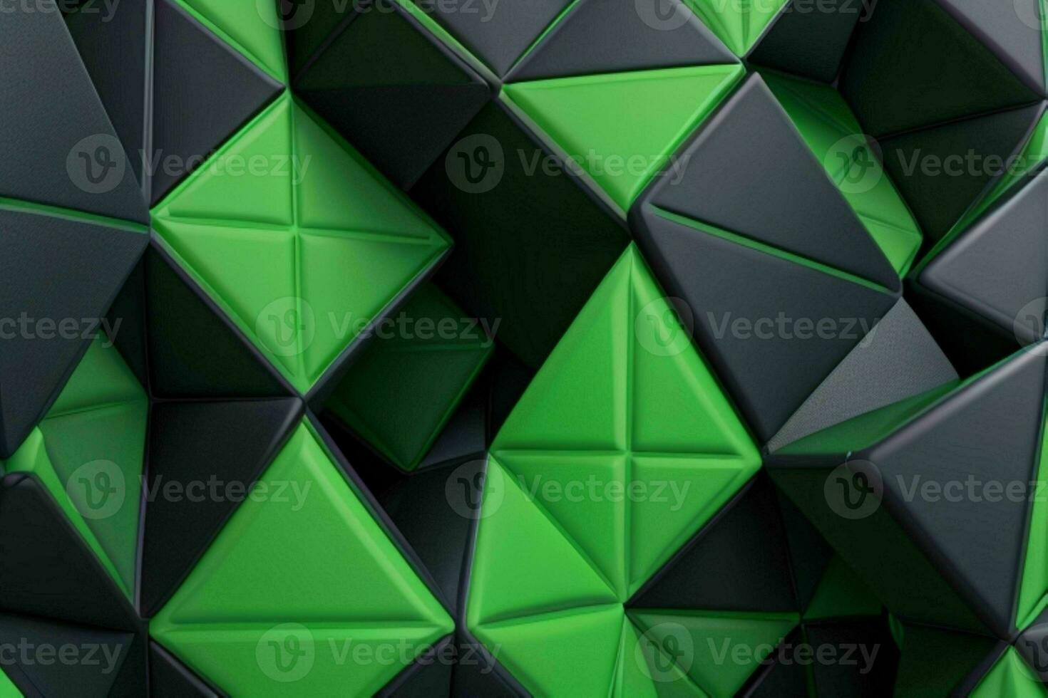 AI generated 3d rendering luxury green and black abstract background. Pro Photo