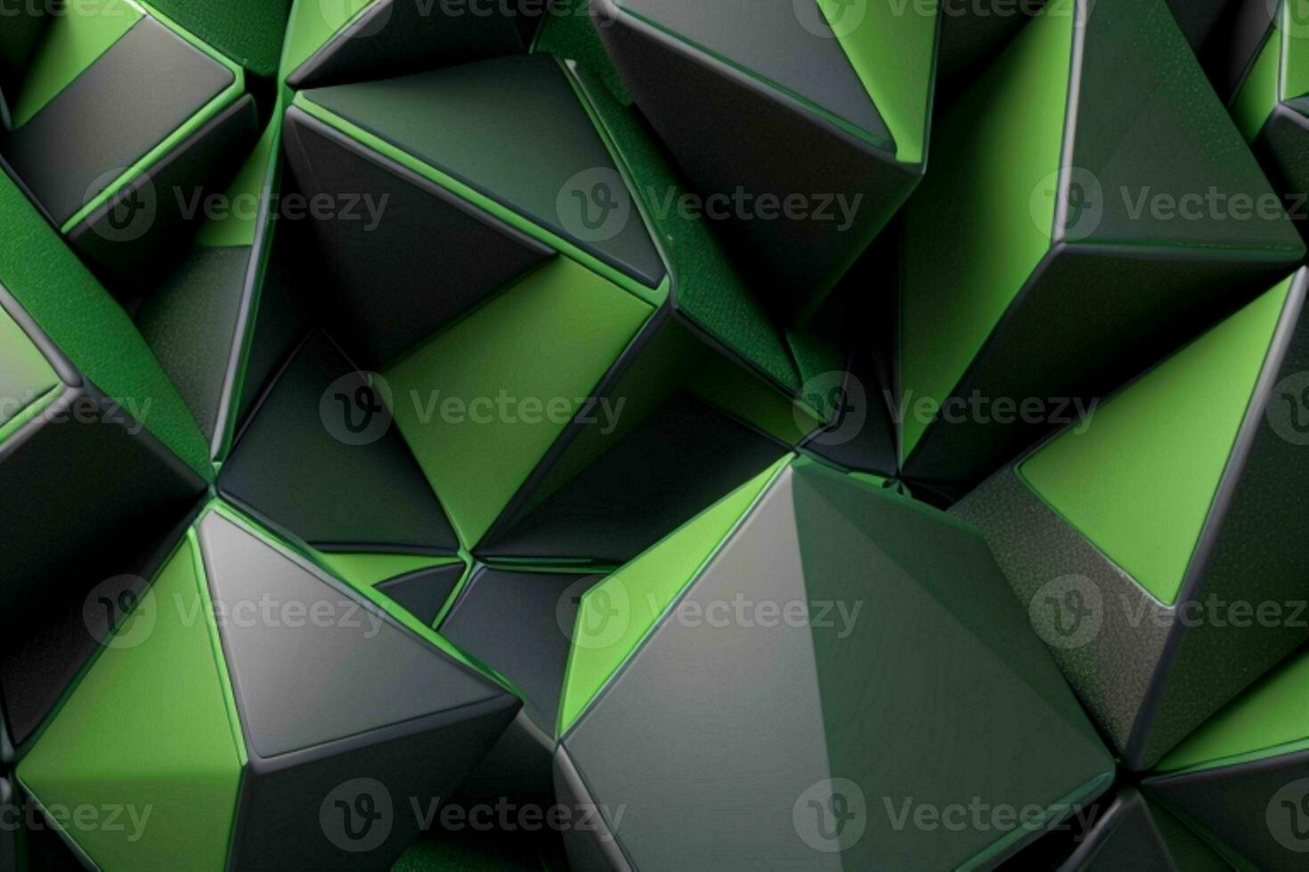 AI generated 3d rendering luxury green and black abstract background. Pro Photo