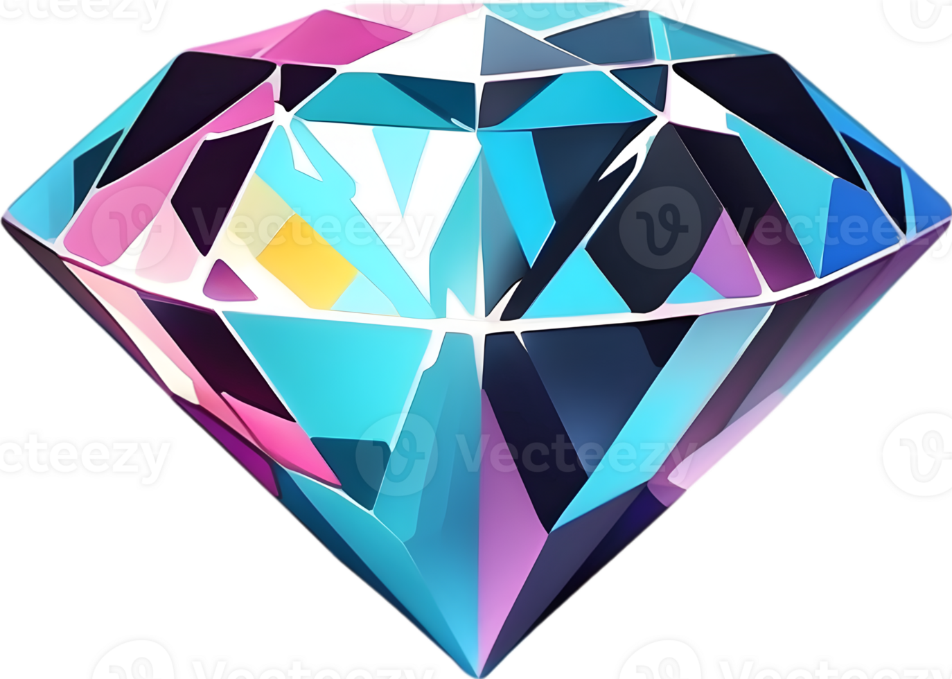 AI generated a diamond with a transparent background png