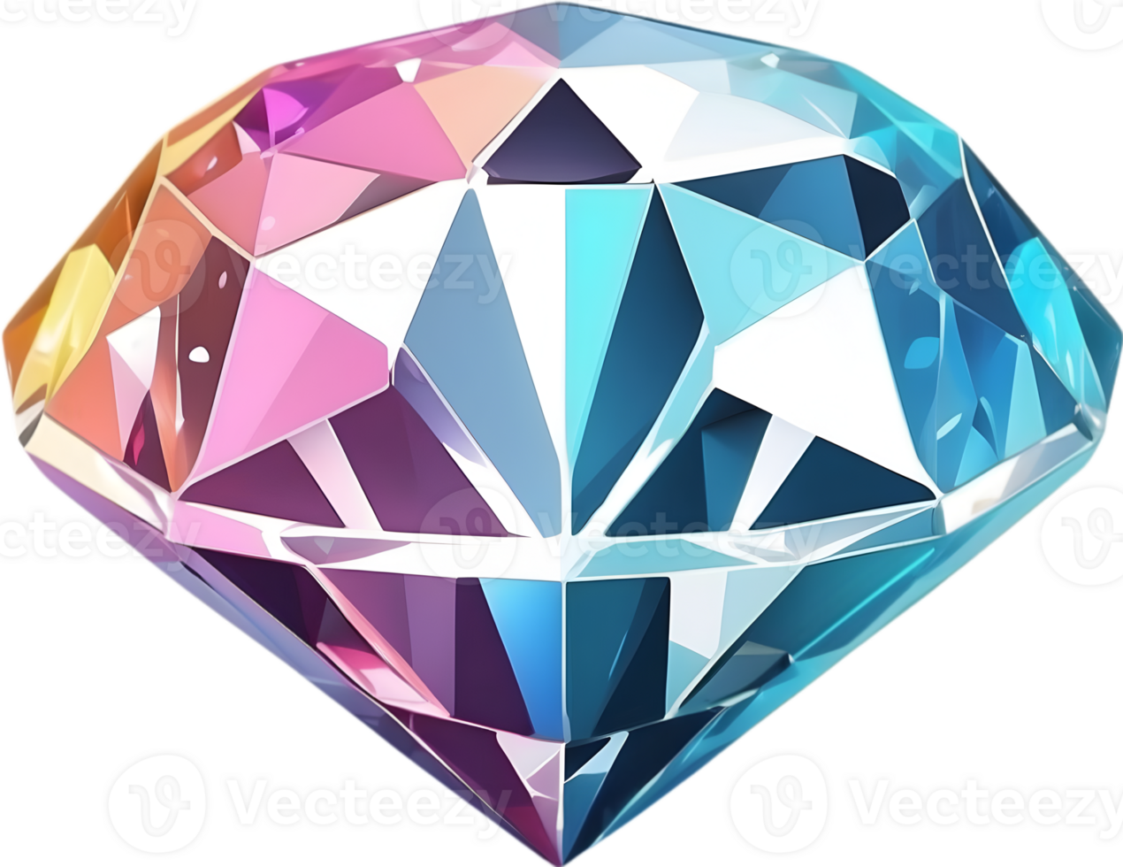 AI generated a diamond with a transparent background png