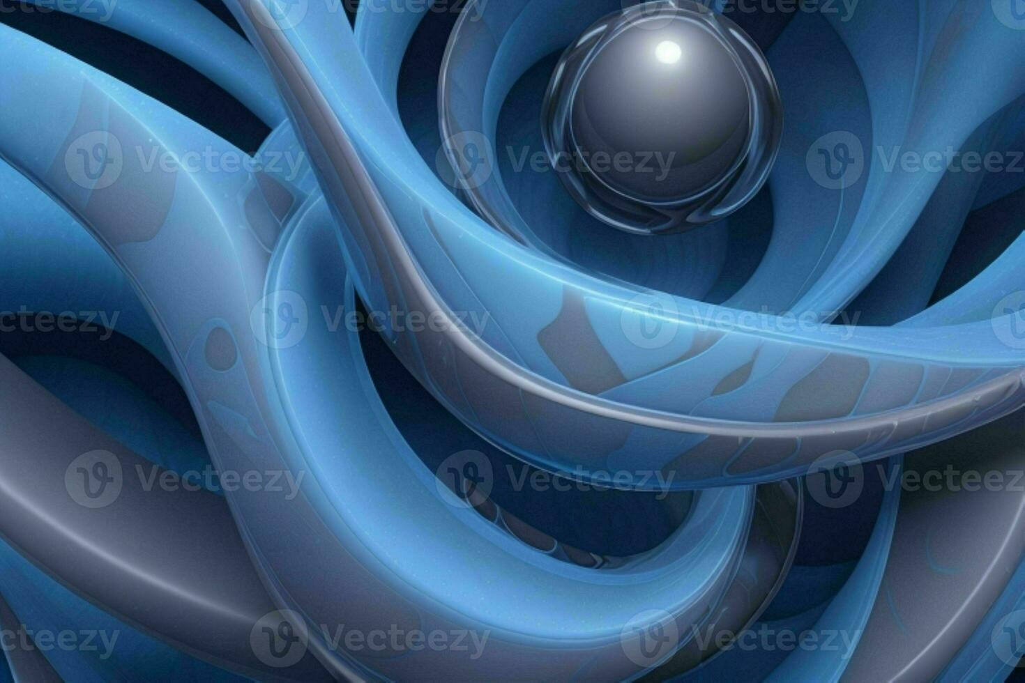 AI generated 3d rendering luxury blue and black abstract background. Pro Photo