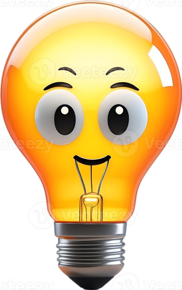 AI generated light bulb png