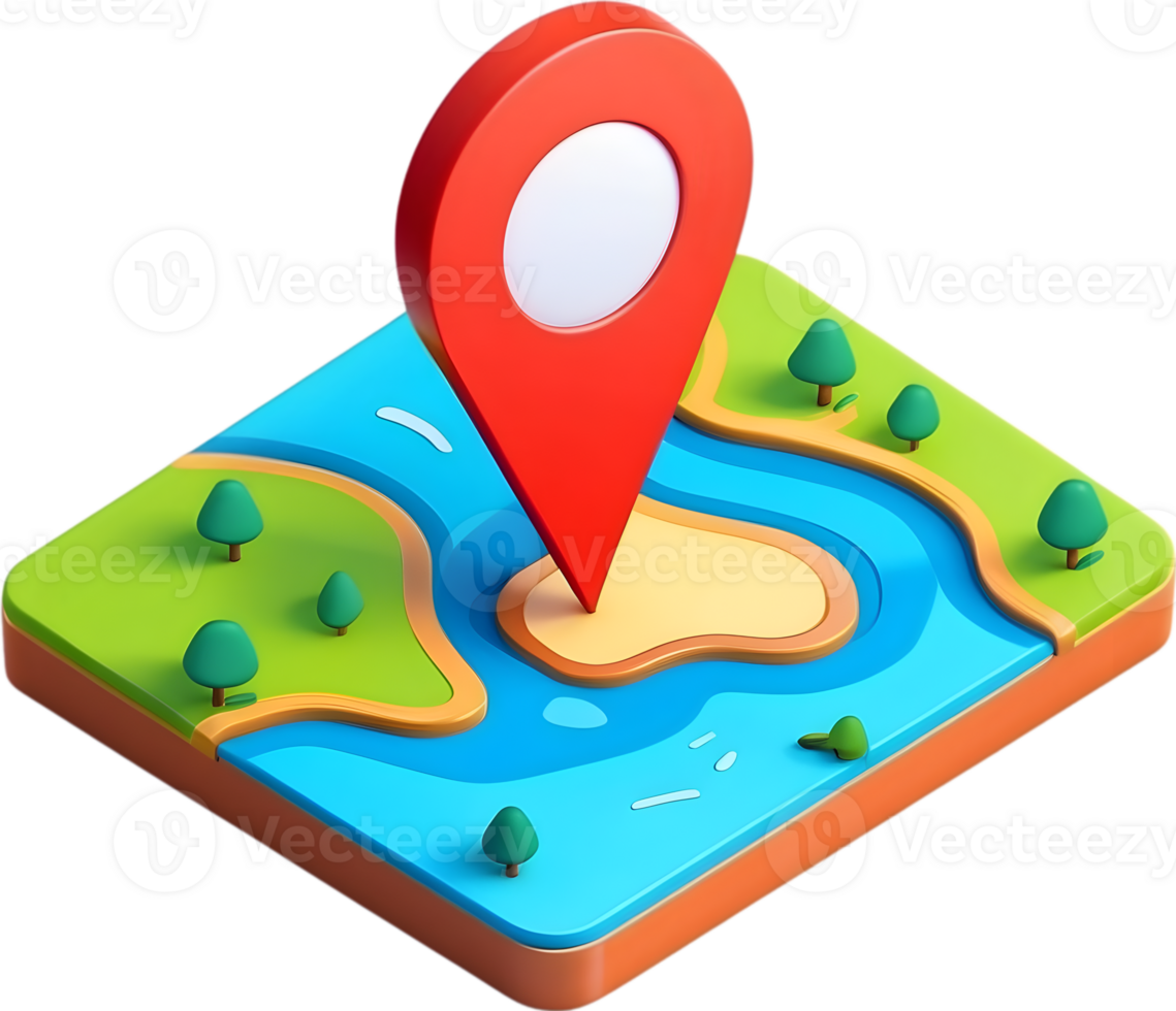 AI generated map pin icon, location pin, map pin, location pin icon, location pin icon transparent background png