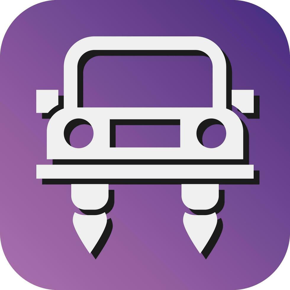 Hover Car Vector Glyph Gradient Background Icon For Personal And Commercial Use.