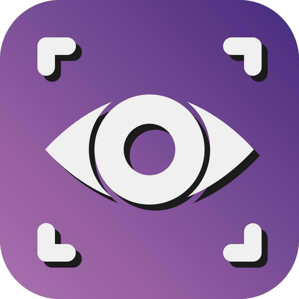Eye Scan Vector Glyph Gradient Background Icon For Personal And Commercial Use.