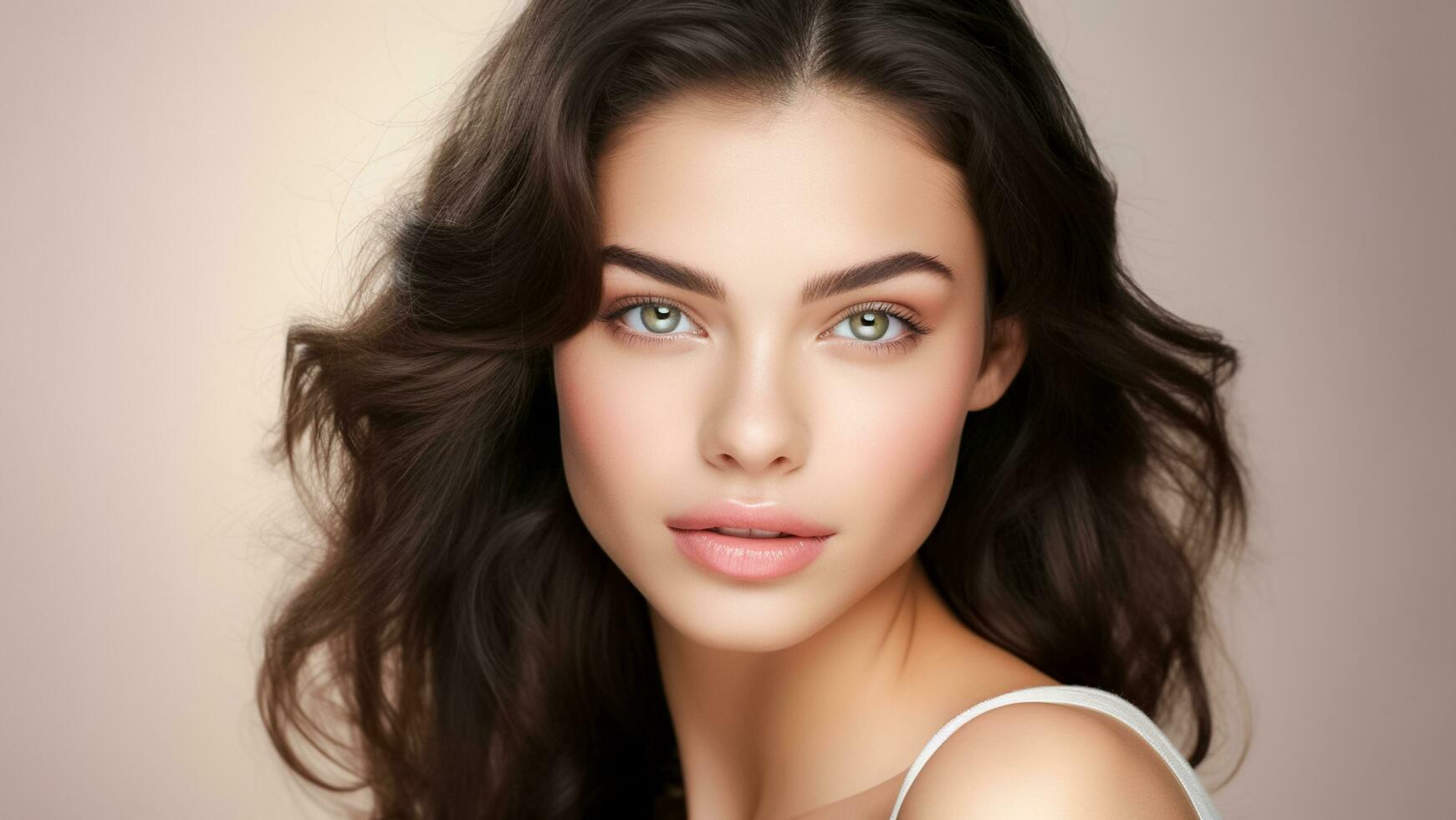 AI generated hydration skin woman beauty perfect skin face beautiful model Skincare or cosmetic concept. AI Generated photo