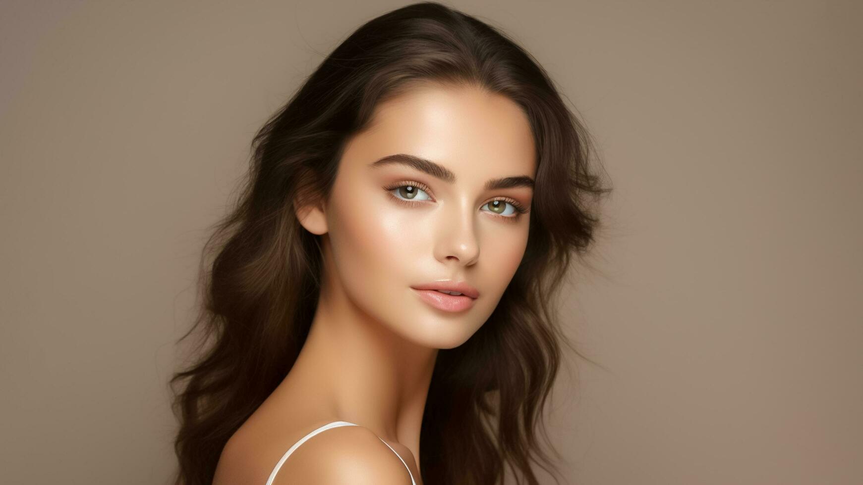 AI generated hydration skin woman beauty perfect skin face beautiful model Skincare or cosmetic concept. AI Generated photo