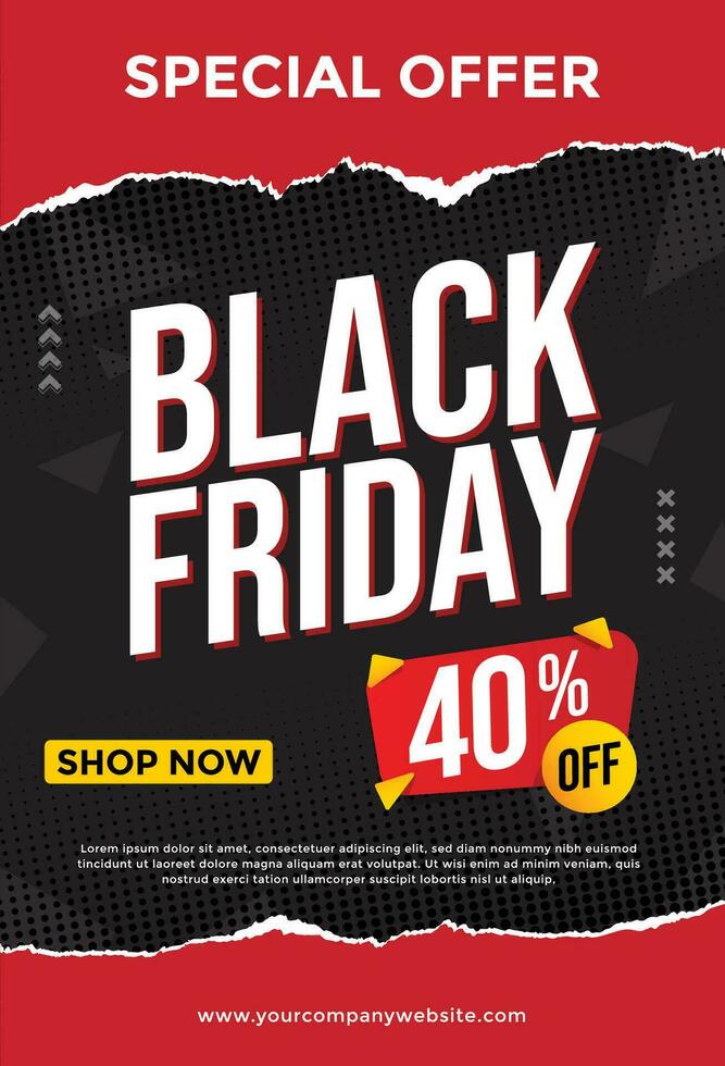 Black Friday Modren Flyer Design vector