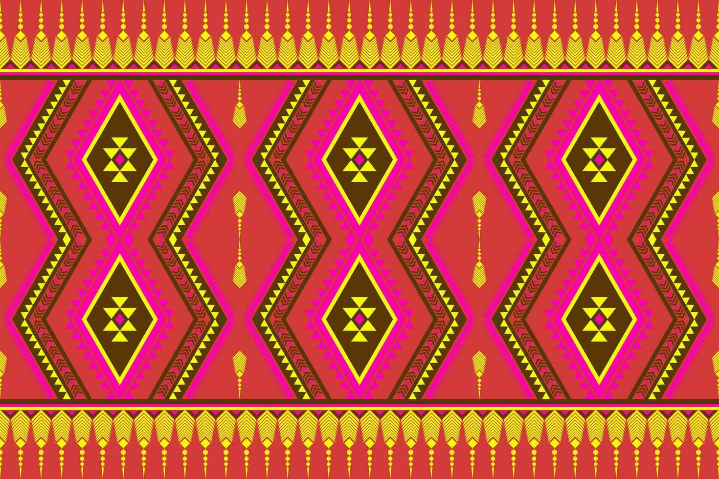 Geometric seamless ethnic pattern. Geometric ethnic pattern can be used in fabric design for clothes, decorative paper, wrapping, textile, embroidery, illustration, vector, carpet vector