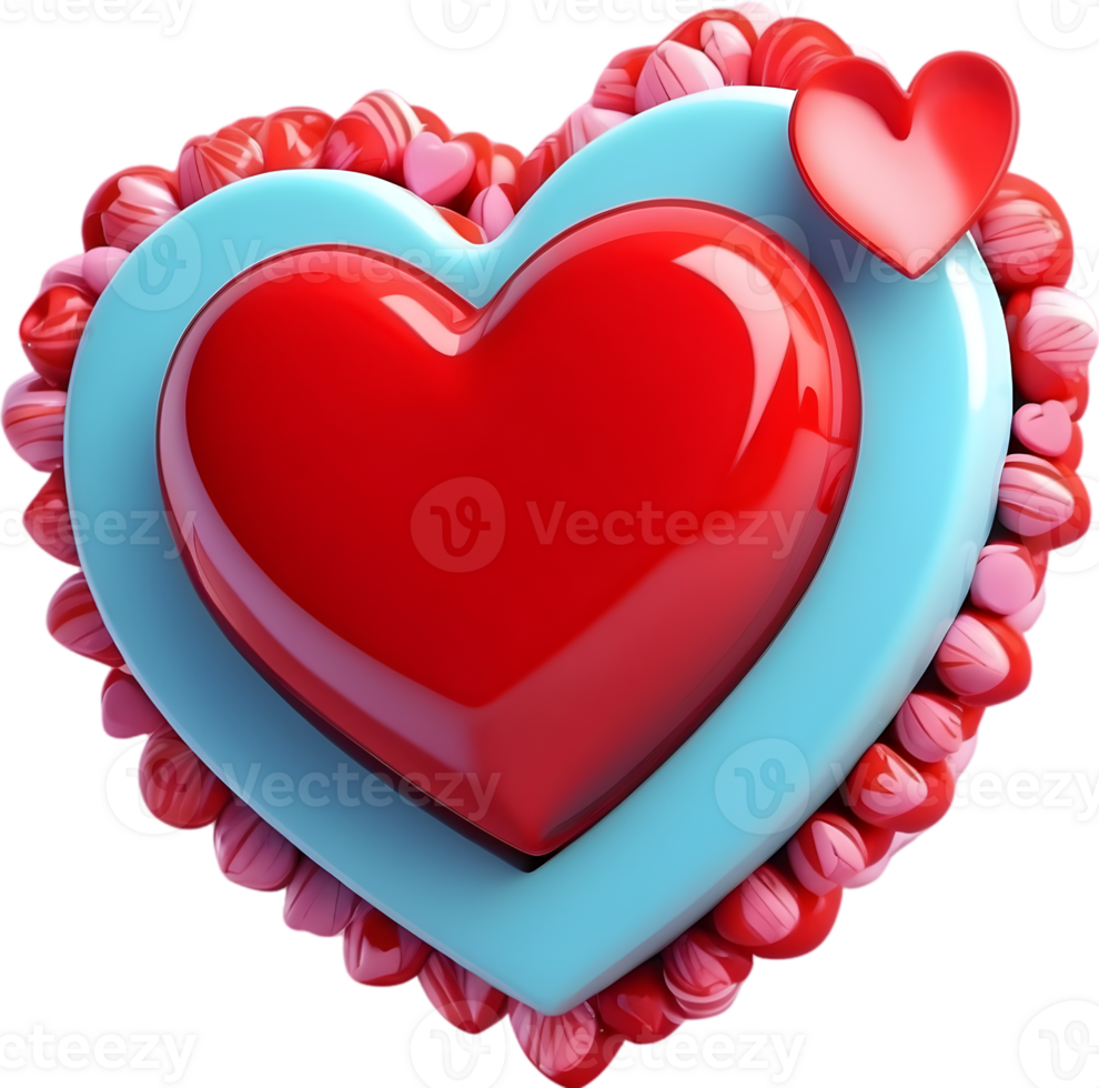 AI generated valentine's day heart png