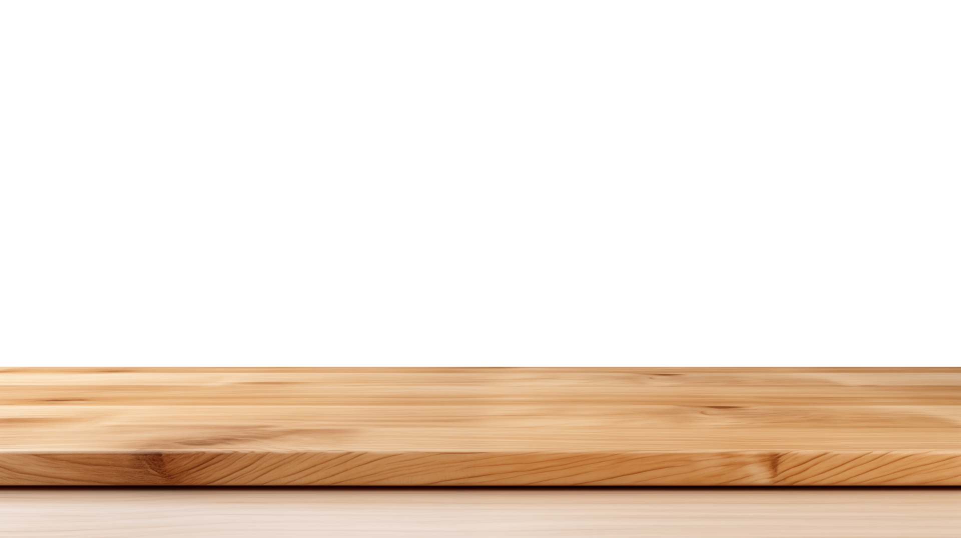 AI generated Front View Wooden Tabletop with Clear Space, Studio Shot