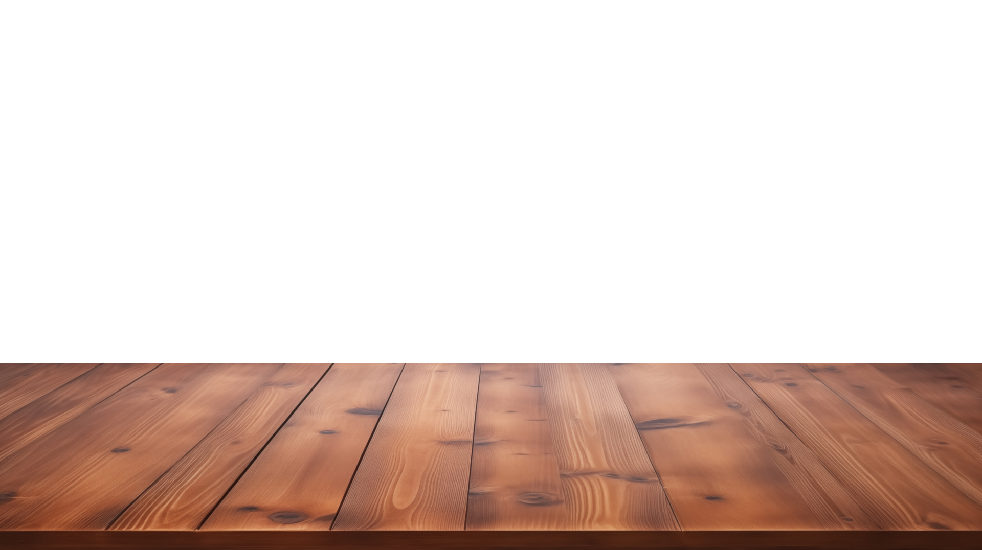 AI generated Front View Wooden Tabletop with Clear Space, Studio Shot